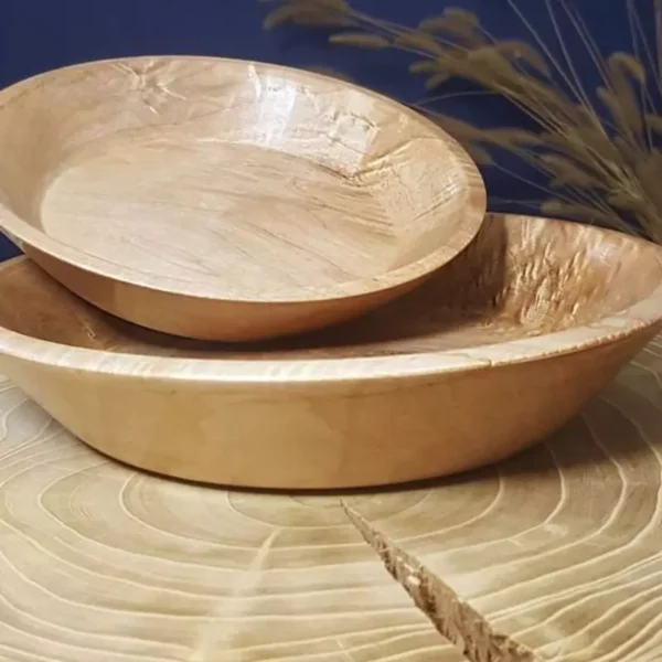 بشقاب چوبی از جنس چوب ممرزکد k17632